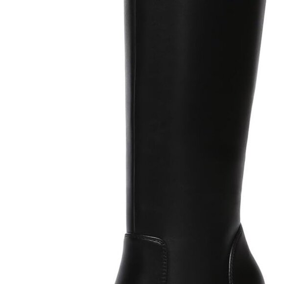 New Black Women's Knee High Boots with Platform, Square Toe, Chunky Heels, Water - Picture 1 of 6